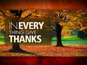 Give thanks always